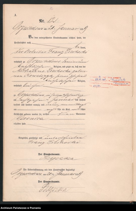 Obraz 15 z jednostki "Księga urodzeń"