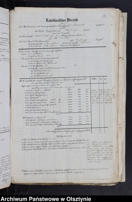 image.from.unit.number "Tabellarischer Bericht über des Schulwesen des evangelischen Kirchspiels"