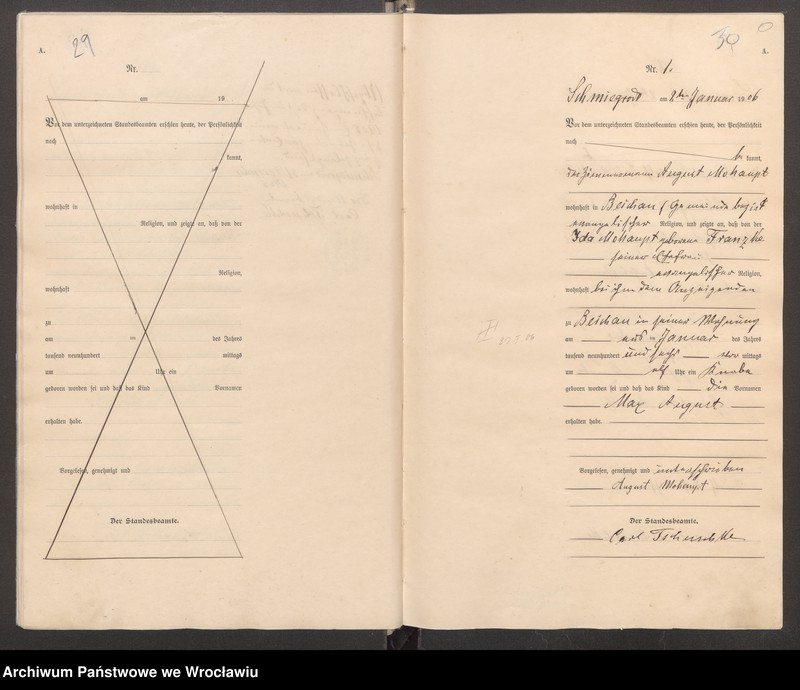 image.from.unit.number "Księga urodzeń Żmigródek (Schmiegrode) 1905-1906"