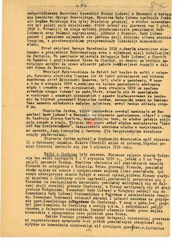 Obraz 20 z jednostki "Relacje i wspomnienia dotyczące powstania wielkopolskiego w Obornikach, powiat Oborniki, województwo poznańskie i okolicy."