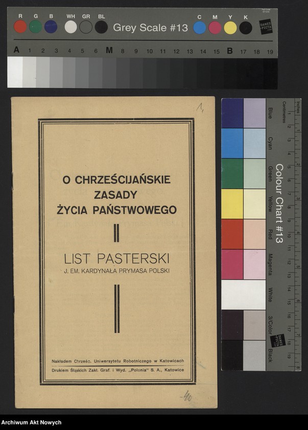 image.from.unit.number "O chrześcijańskie zasady życia państwowego (List pasterski kard. prymasa A. Hlonda - broszura)"