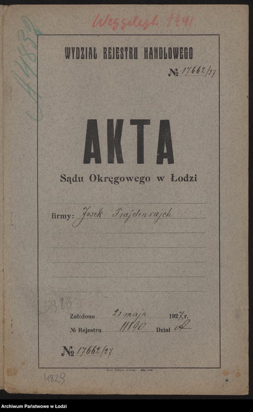 Obraz 2 z jednostki "Josek Frajdenrajch- drobna sprzedaż drzewa i desek"