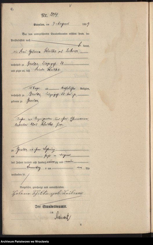 image.from.unit.number "Sterbe-Haupt-Register Breslau I 1899 Band 6"