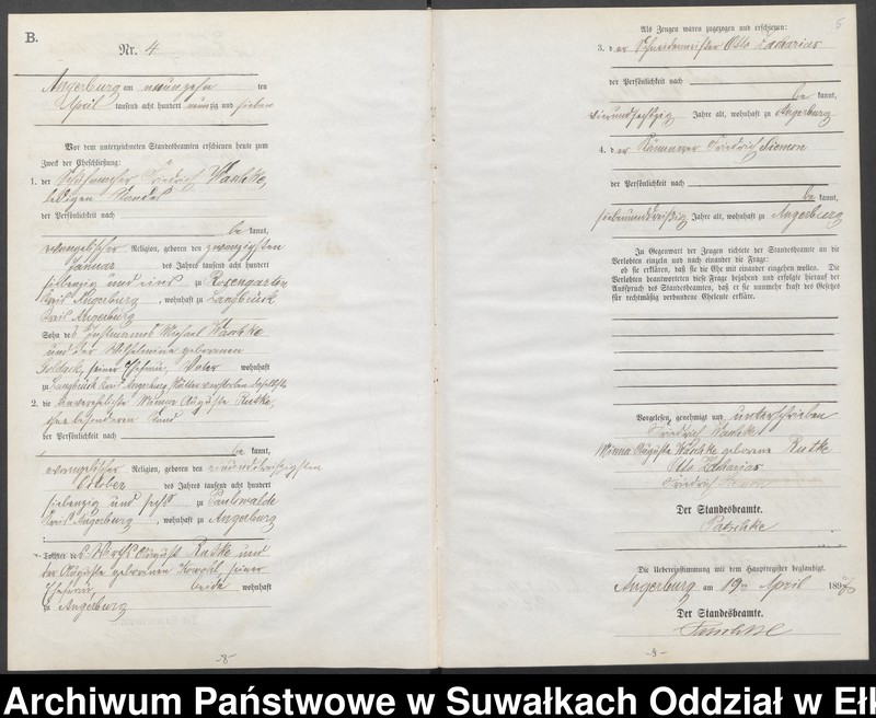 image.from.unit.number "Heiraths-Neben-Register des Preussischen Standes-Amtes Angerburg Kreis Angerburg"