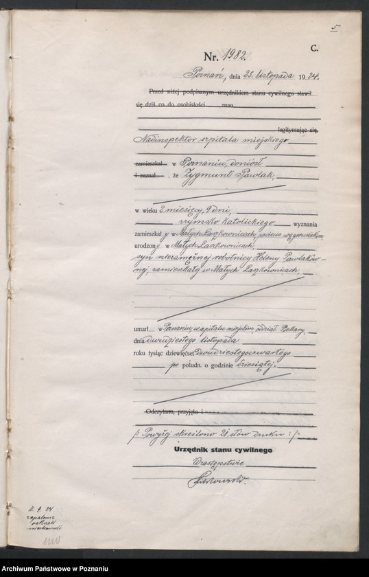 Obraz 7 z jednostki "Księga miejscowa zgonów tom IV [Rejestr główny zgonów]"