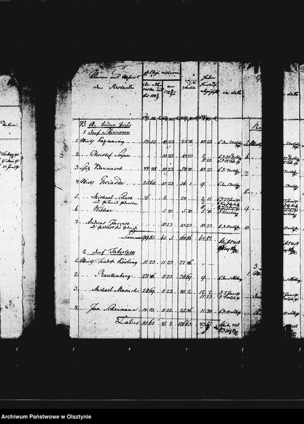 image.from.unit.number "Rest- Extract v. kleinen Arrenden, Krug- und Huben- Zinsern. Beyl. A"