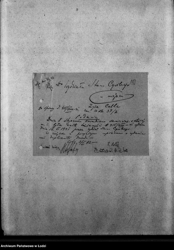 Obraz 14 z jednostki "[Korespondencja w sprawach zagubienia dokumentów tożsamości]"