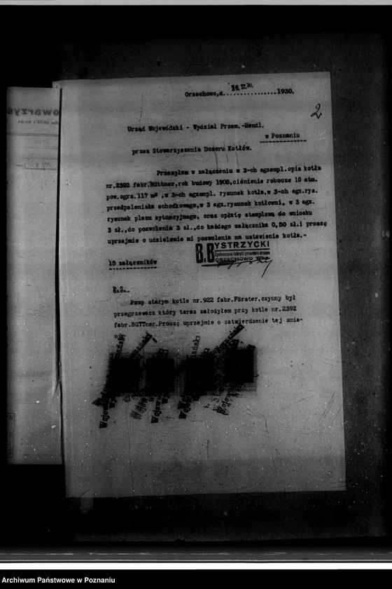 Obraz 7 z jednostki "Zjednoczone Fabryki Przeróbki Drzewa Bystrzyckiego w Orzechowie powiat wrzesiński nr woj. 1868"