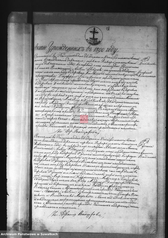 image.from.unit.number "[Księga akt urodzeń, małżeństw i zgonów za 1890 r.]"