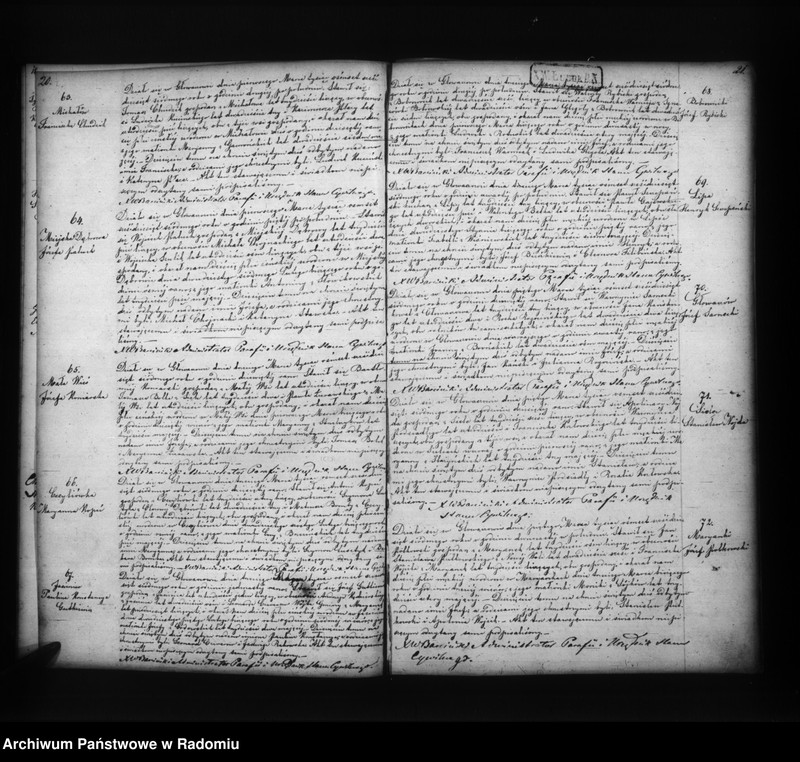 image.from.unit.number "Duplikat akt religijno cywilnych urodzonych, zaślubionych i zmarłych w parafii Głowaczów dekanacie i okręgu kozienickim w roku 1867"