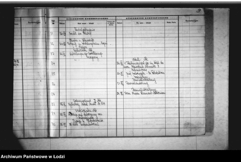 Obraz 14 z jednostki "Tagebuch [Dziennik przychodzącej i wychodzącej korespondencji]"