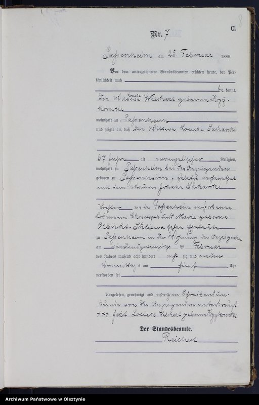 image.from.unit.number "Sterbe-Haupt-Register Nr 1 - 49"