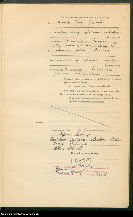 Obraz 9 z jednostki "Księga miejscowa małżeństw tom V [Rejestr główny małżeństw]"