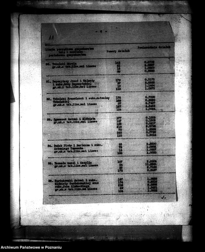 Obraz 15 z jednostki "Regulacja hipoteczna scalonych gruntów wsi Lisewo powiatu konińskiego"