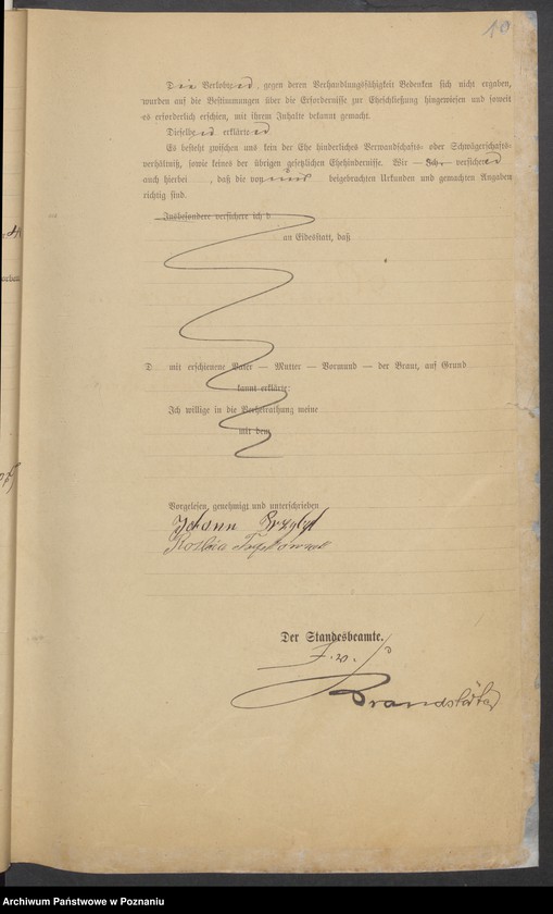 Obraz 12 z jednostki "Die von den Verlobten beigebrachten Urkunden zur Eheschliessung pro 1901. Vol XII"