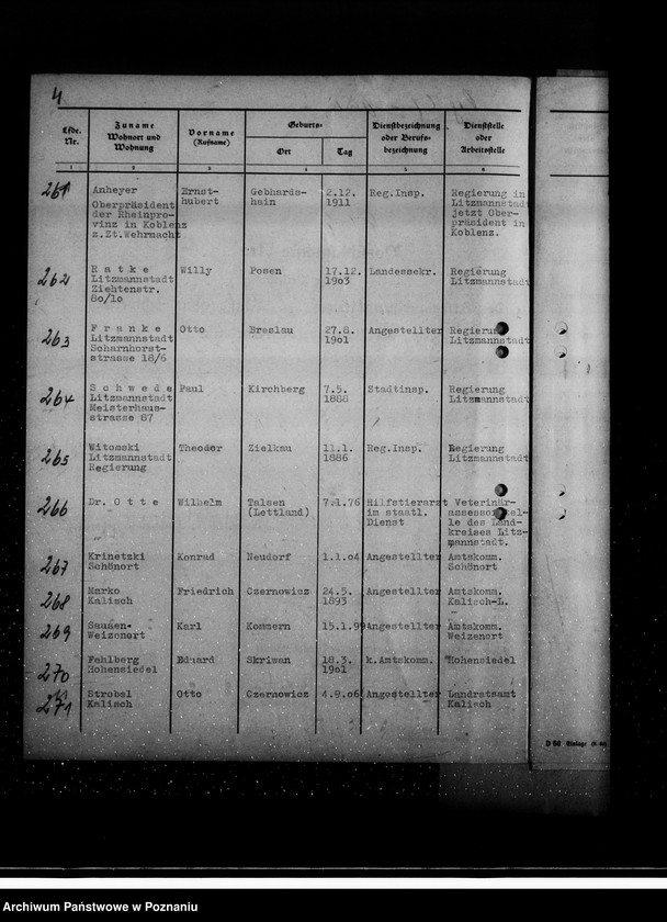 Obraz 10 z jednostki "Podania o odznaczenia dla urzędników z terenu działalności rejencji łódzkiej"