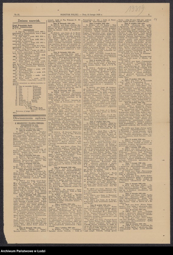 Obraz 16 z jednostki "Mendel Elbaum- drobny handel mąką, Pabianice"