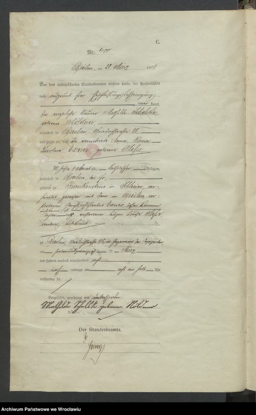 image.from.unit.number "Sterbe-Haupt-Register Breslau IV 1908 Band 2"