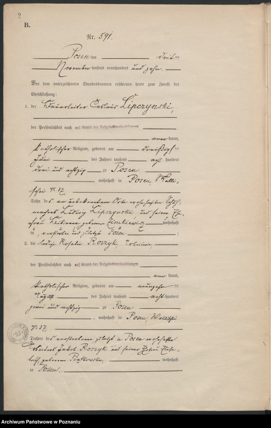 Obraz 3 z jednostki "Księga miejscowa małżeństw tom III [Rejestr główny małżeństw]"