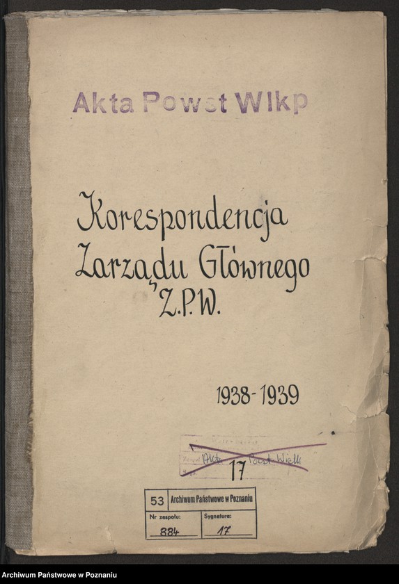 Obraz 3 z jednostki "Korespondencja Zarządu Głównego Związku Powstańców Wielkopolskich."