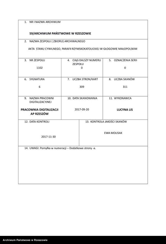 image.from.unit.number "Księga urodzeń Głogów"