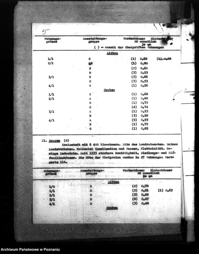 Obraz 10 z jednostki "Sprawozdania z podróży na temat warunków mieszkaniowych w prowincjach brandenburskiej, pomorskiej, w Prusach Wschodnich i Zachodnich oraz referat dotyczący budownictwa mieszkaniowego dla urzędników"