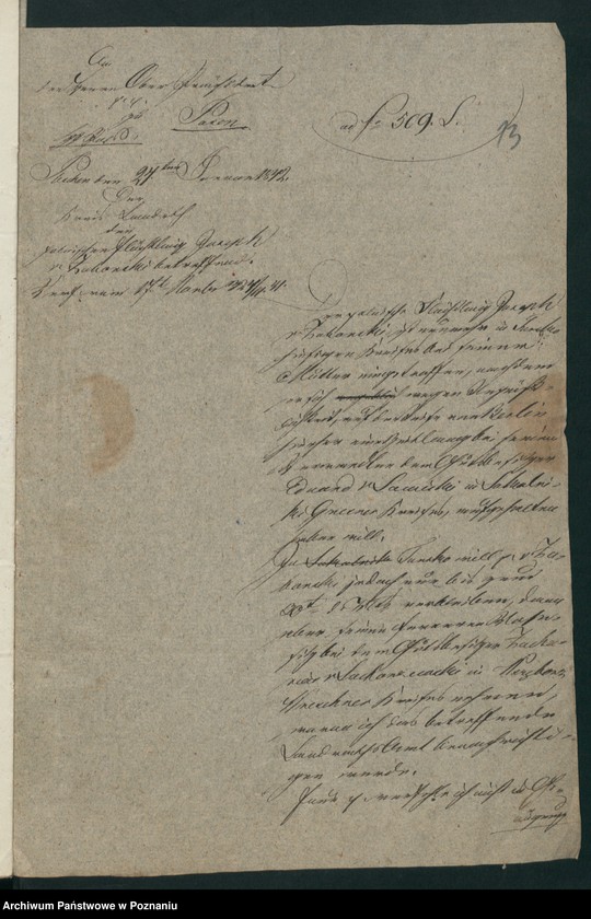 Obraz 18 z jednostki "A. betr. den diesseitigen Untertanen polnischen Flüchtling Joseph von Zaborski"