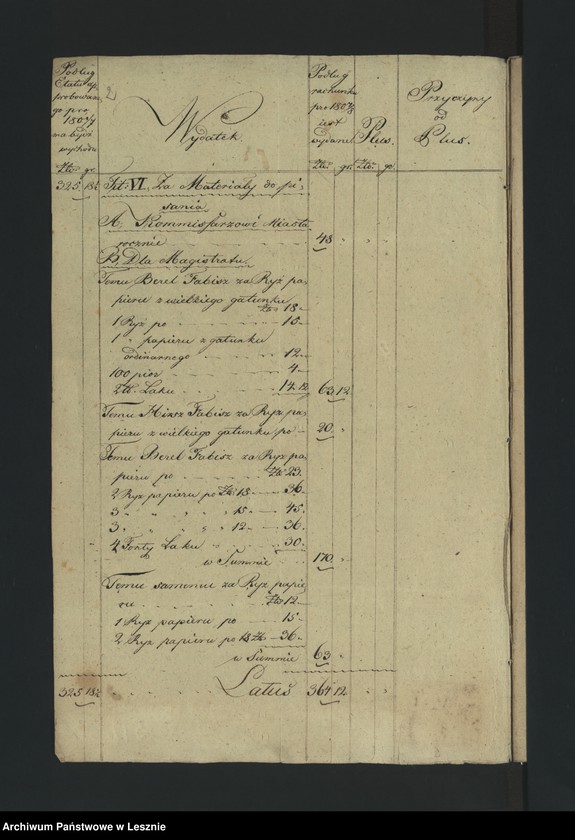 Obraz 4 z jednostki "[Rezygnacja większych wydatków przy kasie miejskiej w Lesznie]"