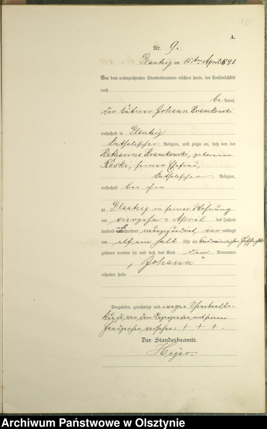 image.from.unit.number "Geburts-Haupt-Register Nr 1 - 46"