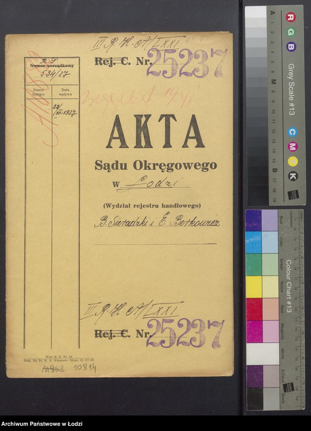 Obraz 2 z jednostki "Berek Sieradzki, Emanuel Berkowicz- sprzedaż kapeluszy i stożków"