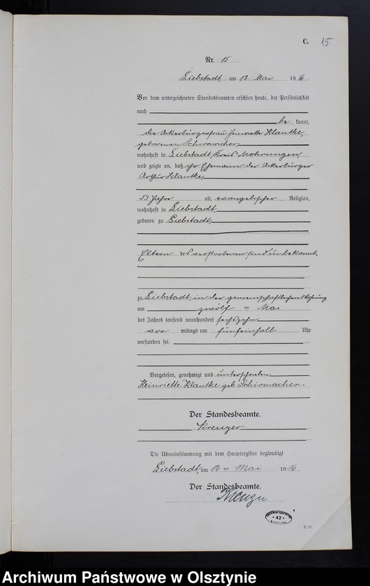 image.from.unit.number "Sterbe-Neben-Register Nr 1 - 47"