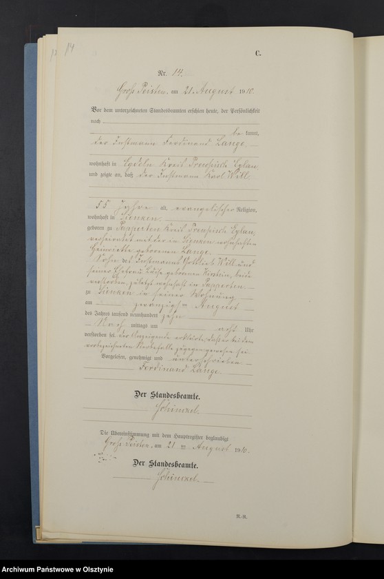 image.from.unit.number "Sterbe-Neben-Register Nr 1 - 22"