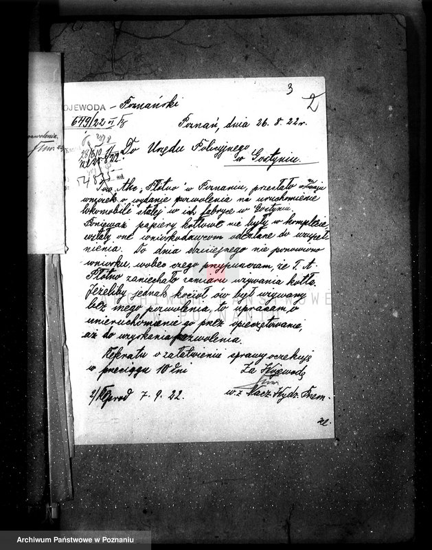 Obraz 7 z jednostki "/Zatwierdzenie projektu budowy i urządzenia spichlerza przy młynie parowym, F-my W. Hasiński w Gostyniu/"