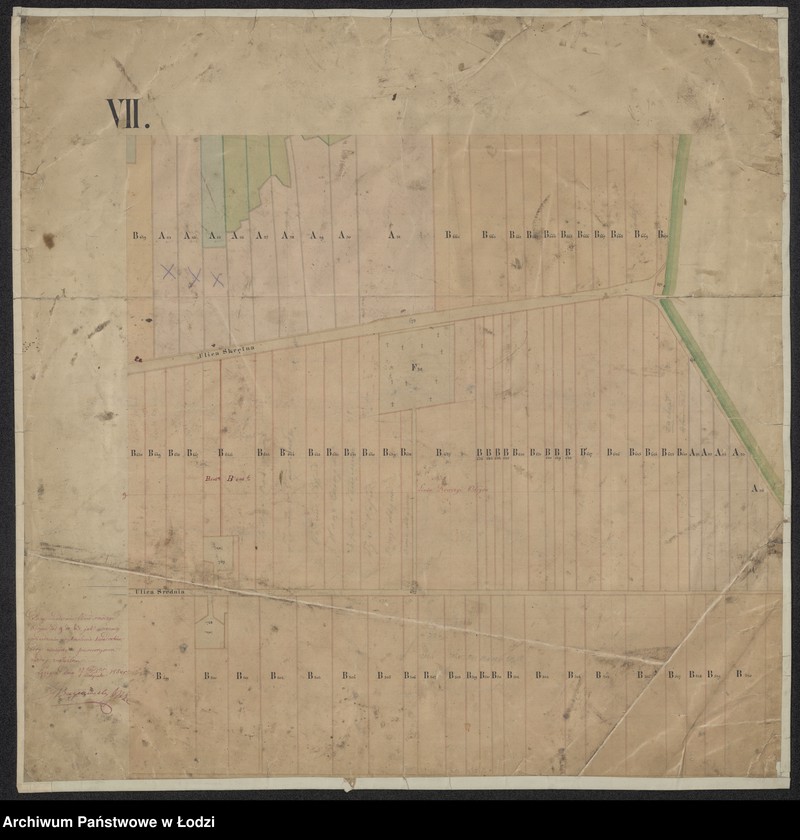 Obraz 7 z jednostki "Odrys pomiaru miasta rządowego Zgierz w gubernii warszawskiej, powiecie łęczyckim położonego ..."