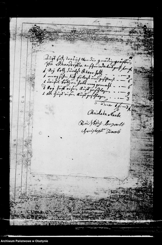 image.from.unit.number "/Schmiede-, Schlosser- u. a. Rechnungen für die Witwe Louisa Maria Gfin Lehndorff geb. v. Wallenrodt/"