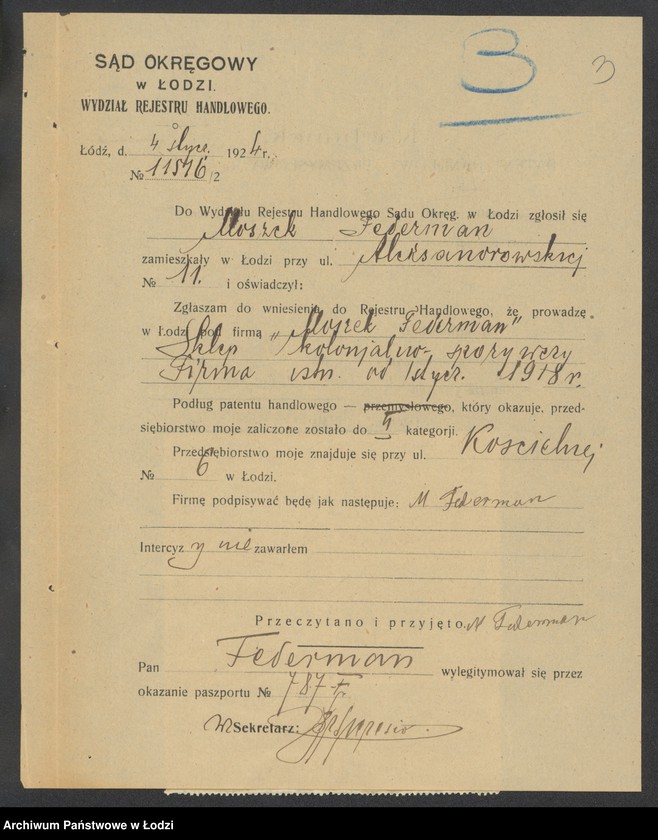 Obraz 5 z jednostki "Moszek Federman – sklep kolonialny spożywczy"