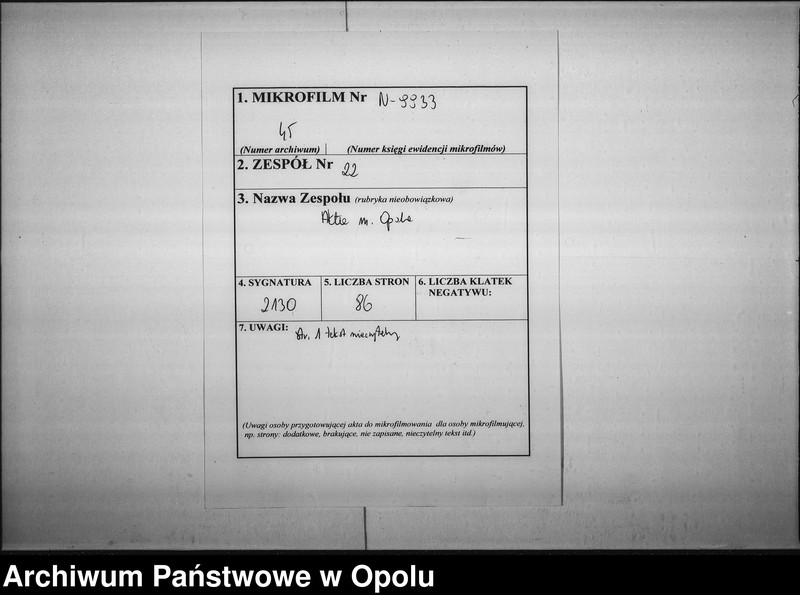 Obraz 2 z jednostki "Acta des Magistrats zu Oppeln betreffend die Schank-Anlage in Rademacher