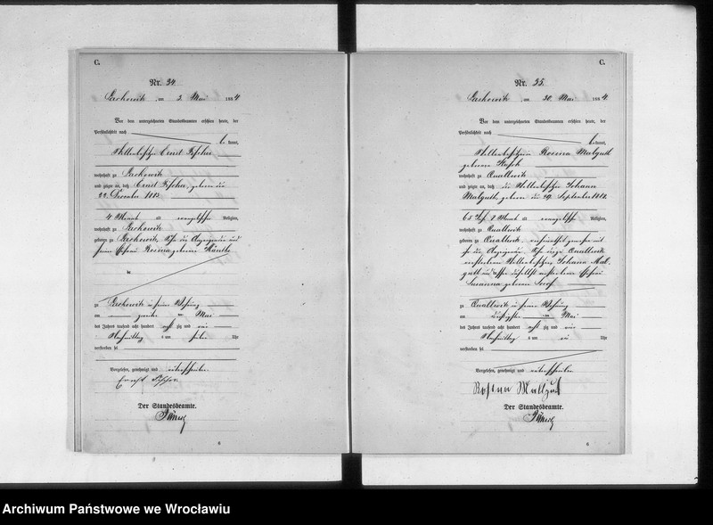 image.from.unit.number "Sterbehauptregister des Standesamtes Laskowitz 1884"