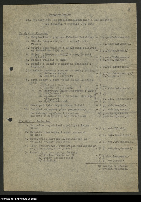 Obraz 13 z jednostki "Kuratorium Okręgu Szkolnego; sprawozdania, okólniki, korespondencja"