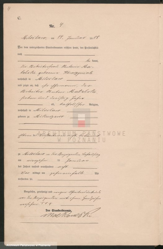Obraz 7 z jednostki "Księga miejscowa zgonów [Rejestr główny zgonów]"