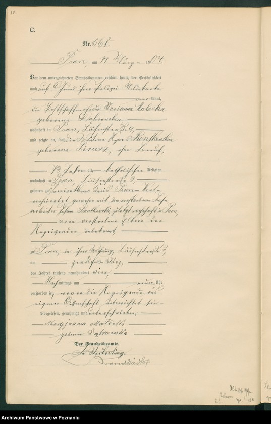 Obraz 12 z jednostki "Księga miejscowa zgonów tom II"