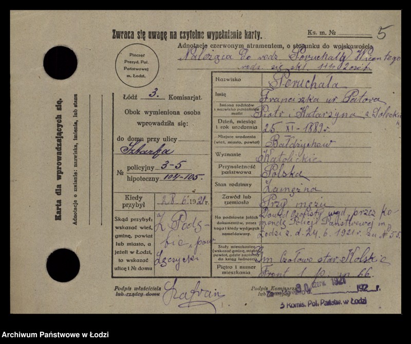 Obraz 7 z jednostki "[Spis ludności Łodzi] Porto-Potocki"