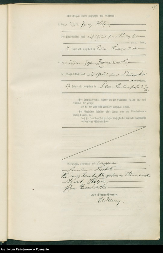 Obraz 20 z jednostki "Księga miejscowa małżeństw t. II"