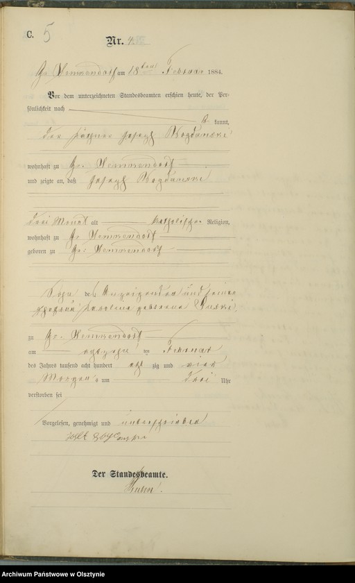 image.from.unit.number "Sterbe-Haupt-Register Nr 1 - 78"