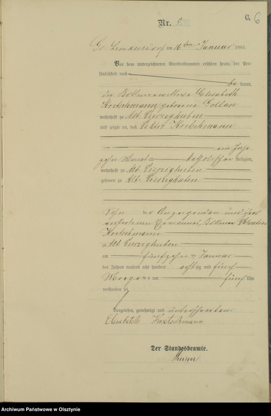 image.from.unit.number "Sterbe-haupt-Register Nr 1 - 101"