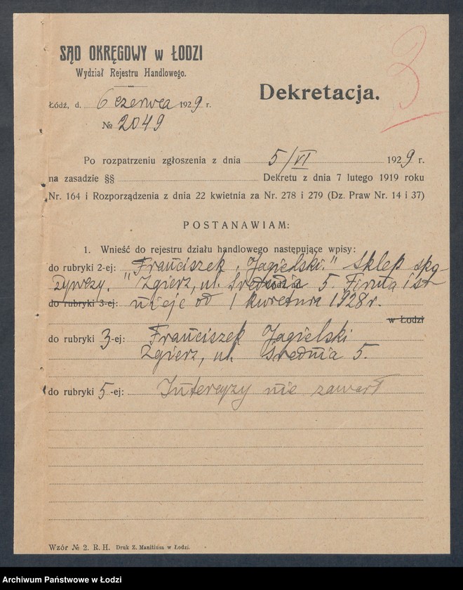 Obraz 5 z jednostki "Franciszek Jagielski- sklep spożywczy w Zgierzu"