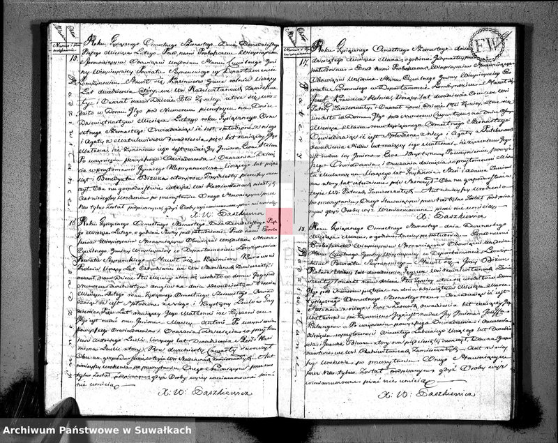 image.from.unit.number "Akta urodzonych gminy wieysieyskiey, powiatu seyneńskiego w departamencie łomżyńskim od 1-go stycznia 1816 roku"