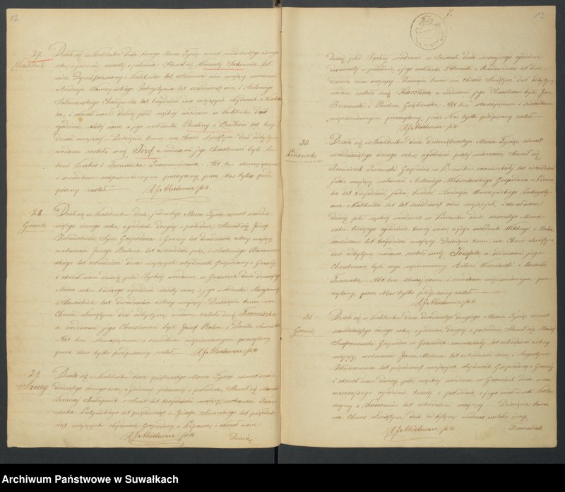 Obraz 9 z jednostki "[Duplikat Aktów Urodzenia, Zaślubienia i Zejścia Parafii Rzymsko-Katolickiej w Kaletniku 1868 r.]"