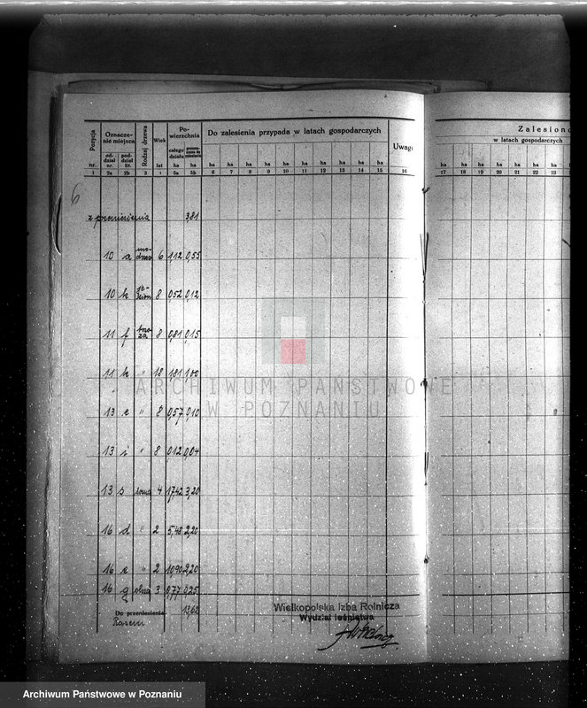 image.from.unit.number "/Szczegółowy plan zalesień i cięć lasu dla majętności Rudki powiat szamotulski 1929-1939"