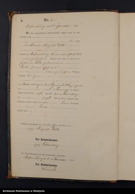 Obraz 5 z jednostki "Geburts-Neben-Register Nr 1 - 278"